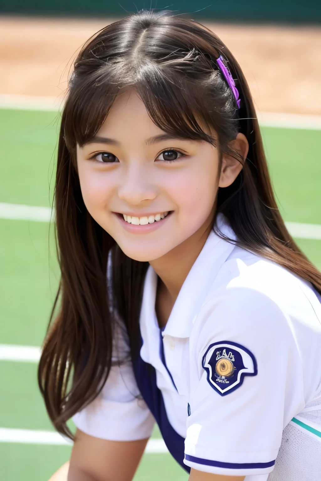 ************、tennis、smile、目のbeautifulな子、Big Eyes、Charm、beautiful、Nice uniform、