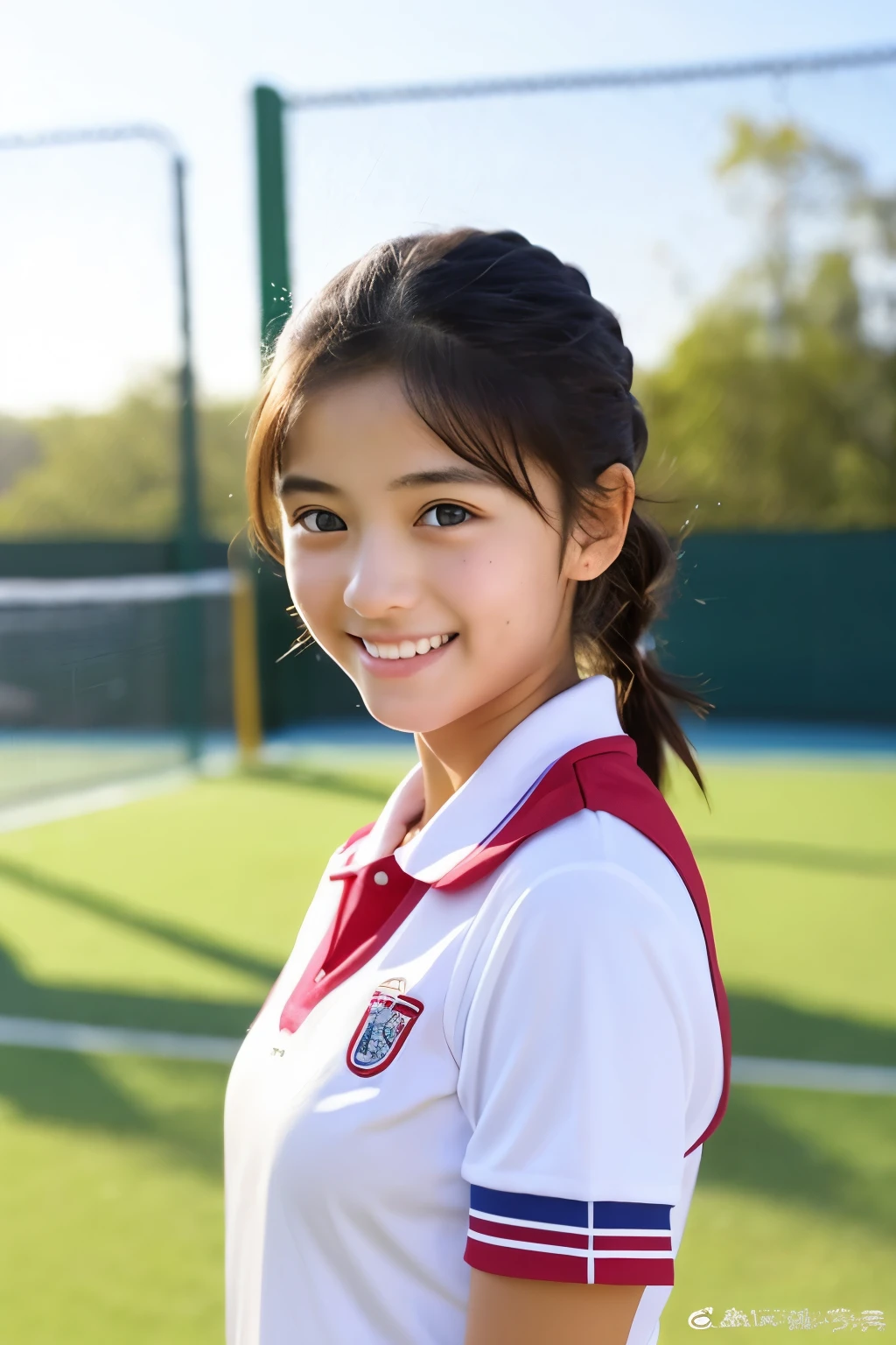 、tennis、smile、目のbeautifulな子、Big Eyes、Charm、beautiful、Nice uniform、