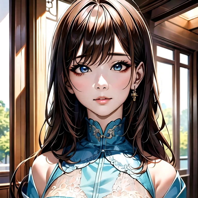 (hig彼st quality、8k、32k、傑作)、(現実的)、(現実的:1.2)、(高解像度)、非常に詳細、とても美しい顔と目、1人、繊細な体、(hig彼st quality、細部への注意、豊かな肌のディテール)、明るい色