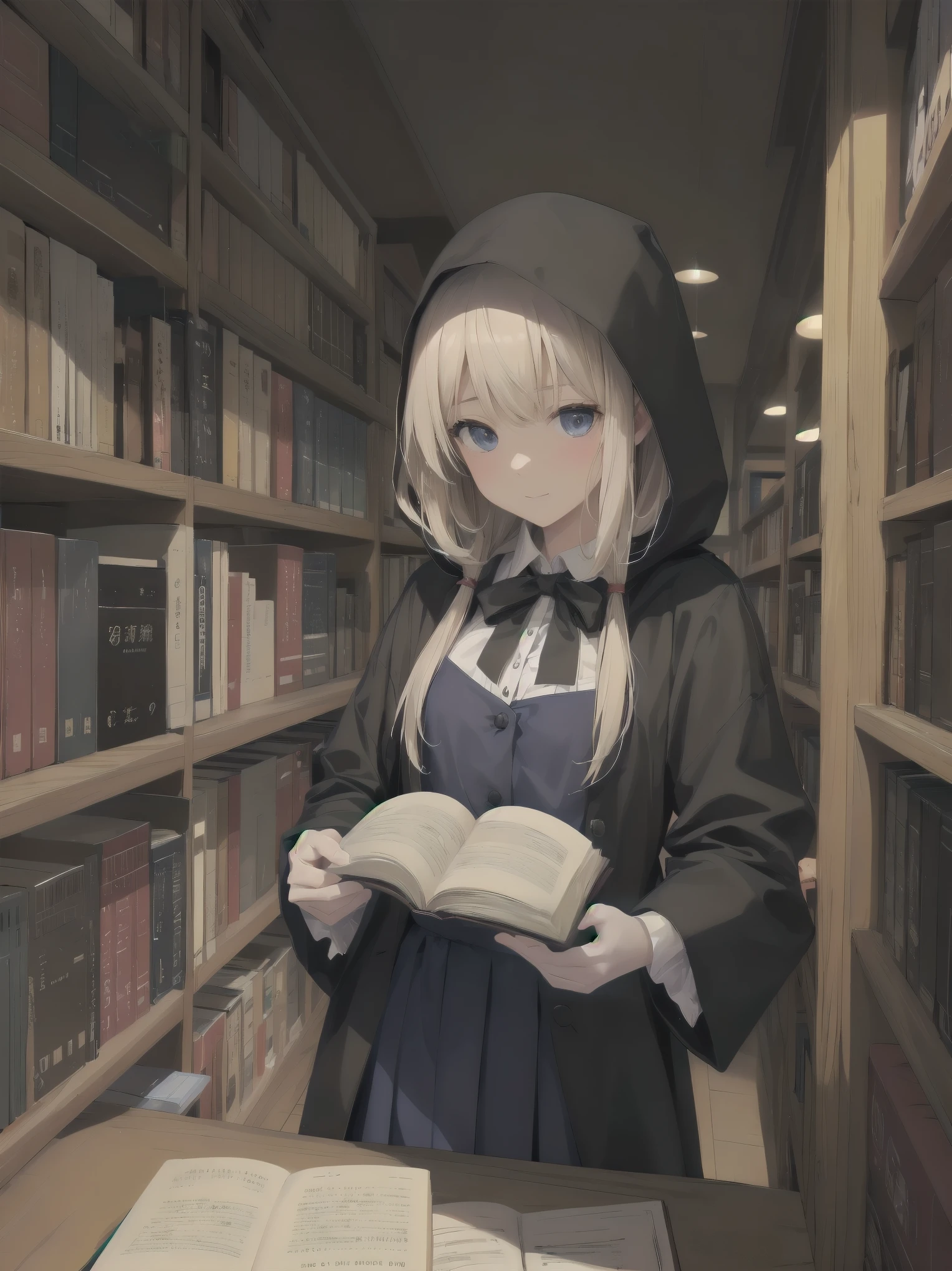 Subtitle: {{library}} {{uniform}} {{reading books}}
The library at night. As if to break the silence, a beautiful girl, Saori, was buried in a huge pile of materials in her . She was pulling old books off the shelves and following each word in the faint light of her flashlight. Suddenly, he felt a presence creeping up behind him and turned to see a man wearing a black hood standing silently. I didn't expect you here," the man said in a cold voice. The man said in a cold voice. But Saori smiled without fear and replied, "I thought you knew the answer." He replied. She closed the book in her hand, took out a small camera she had hidden in her chest, and said, "You have the audacity to do that with a pretty face. But let's settle this. She said challengingly.
