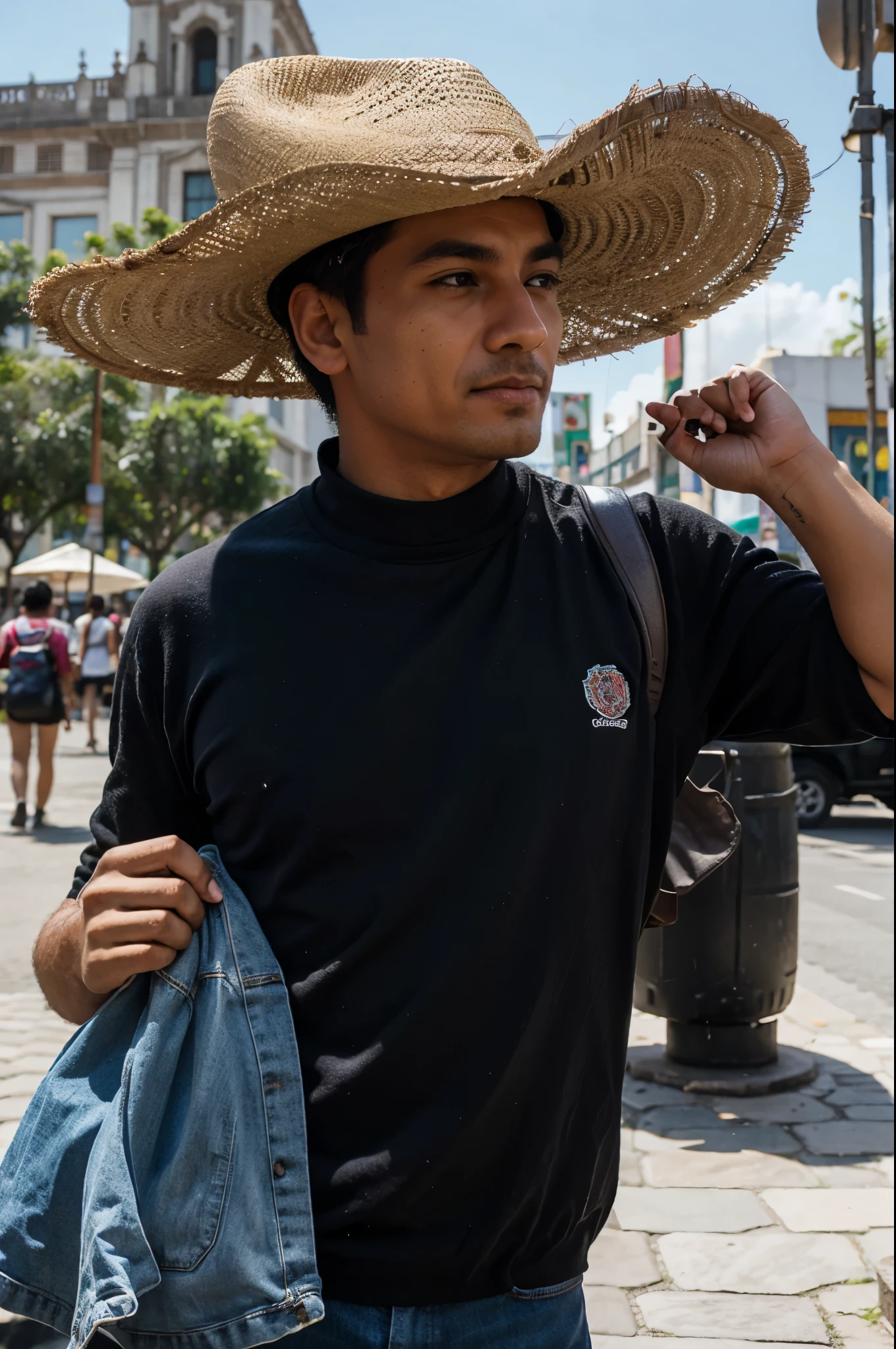 Man at tourist spot in Mexico City 