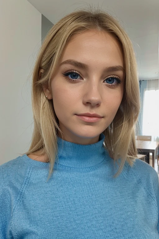femme blonde, yeux bleu, nez fin