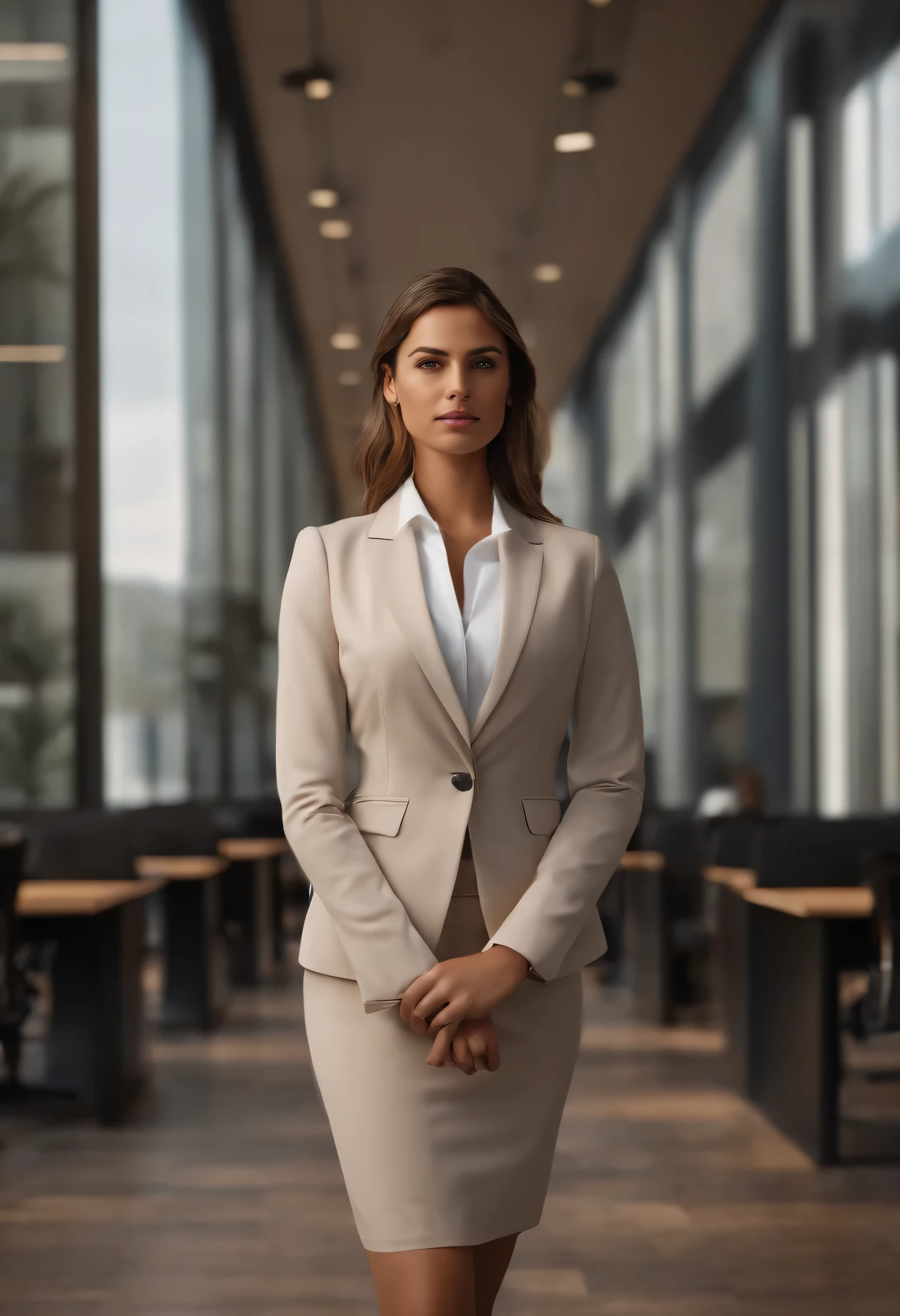 A portrait of a businesswoman in a suit and tie, No estilo do Unreal Engine 5, Empoderamento feminino --AR 128:85
a woman dressed in a business suit standing in front of people, no estilo de retratos suavemente iluminados, UHD 32k, Curves thrown, energia juvenil, and amber, bonito --ar 128:85 young businesswoman in business suit, no estilo de emocionalmente complexo, ondulado --ar 128:85 A Beautiful Businesswoman Is In A Suit, No estilo do Unreal Engine 5, Sharp focus --AR 128:8 cabelos cacheados