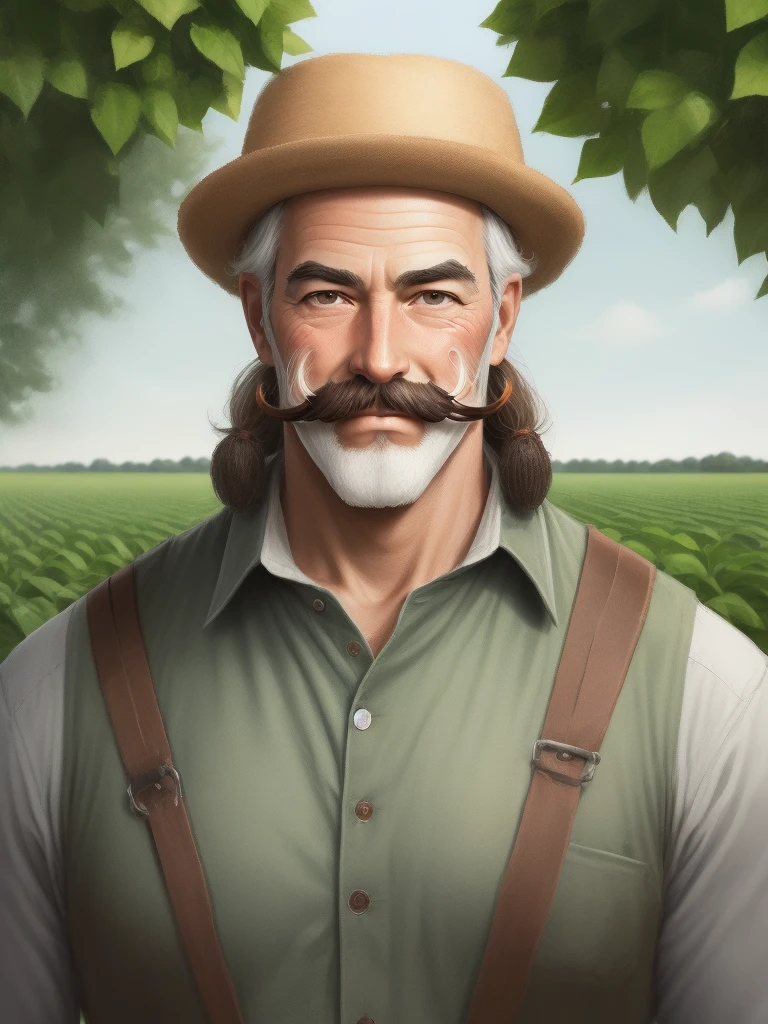1man with mustache,farmer