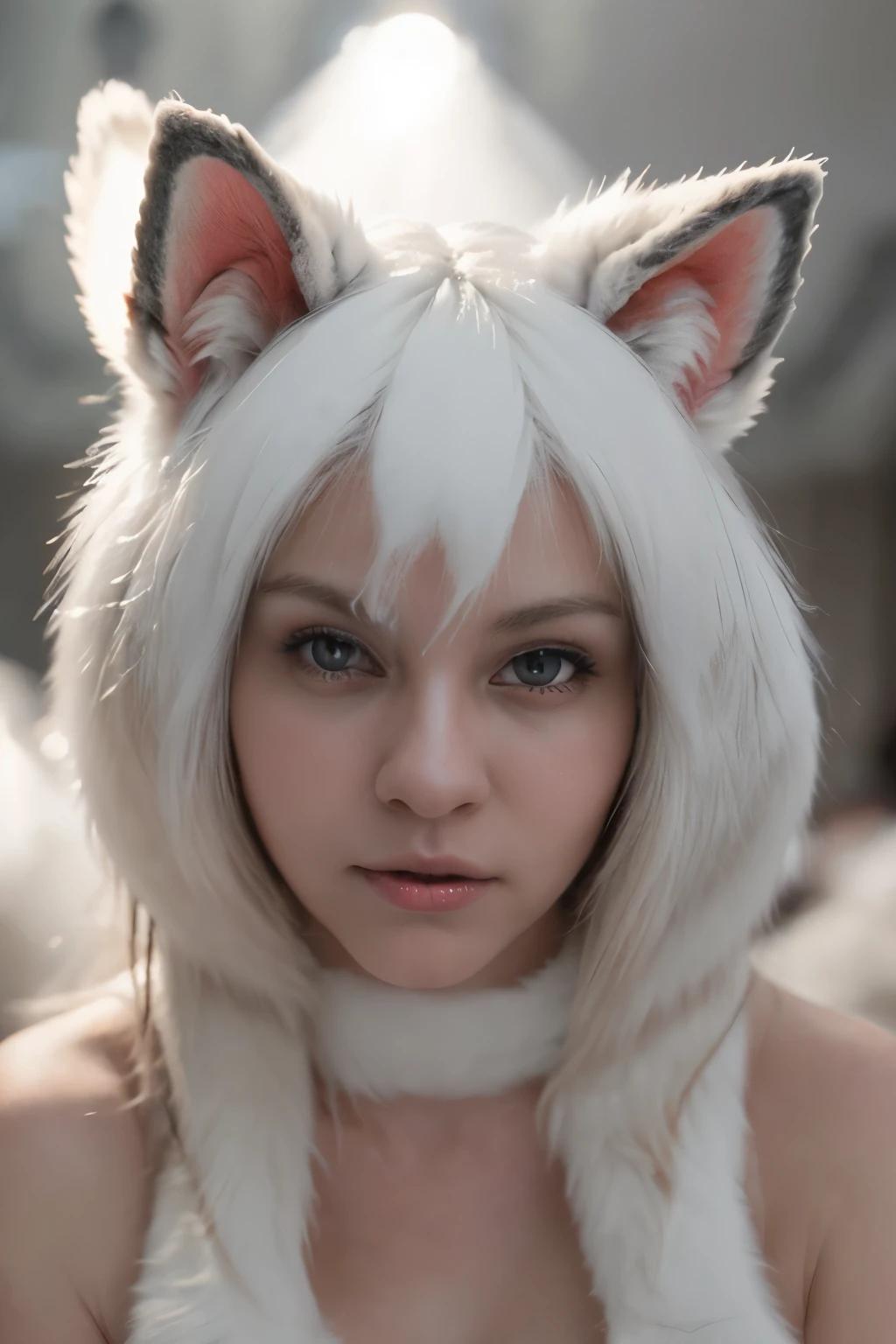 (((furry))), red fur, (ultra cute face), white elements on fur, beautiful lights and shadows, ambient light, (ultra detailed fur), volumetric light