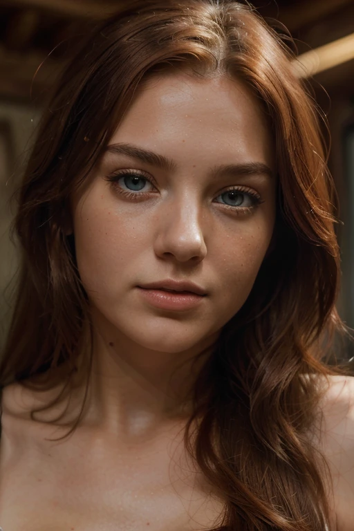 ((Real woman of 18 years old with perfec and detailed face)), who has long red hair bright, (with physical features of German woman), (anatomically proportioned) (with brigth green eyes, a heigth of 173 centemeters), Unified 8k wallpaper, realistic realism, sunlight, full body portrait, amazing beauty, dynamic pose, (having sex) (Best quality, 4K, 8K, A high resolution, Masterpiece), Ultra detailed, (Realistic, Photorealistic, photo realistic), sportrait, Vivid colors, Dramatic lighting.