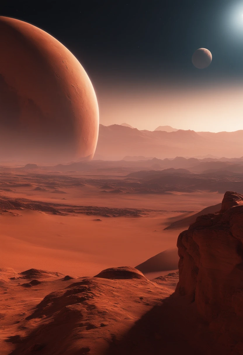 Realistic 4k cinematic planet Mars