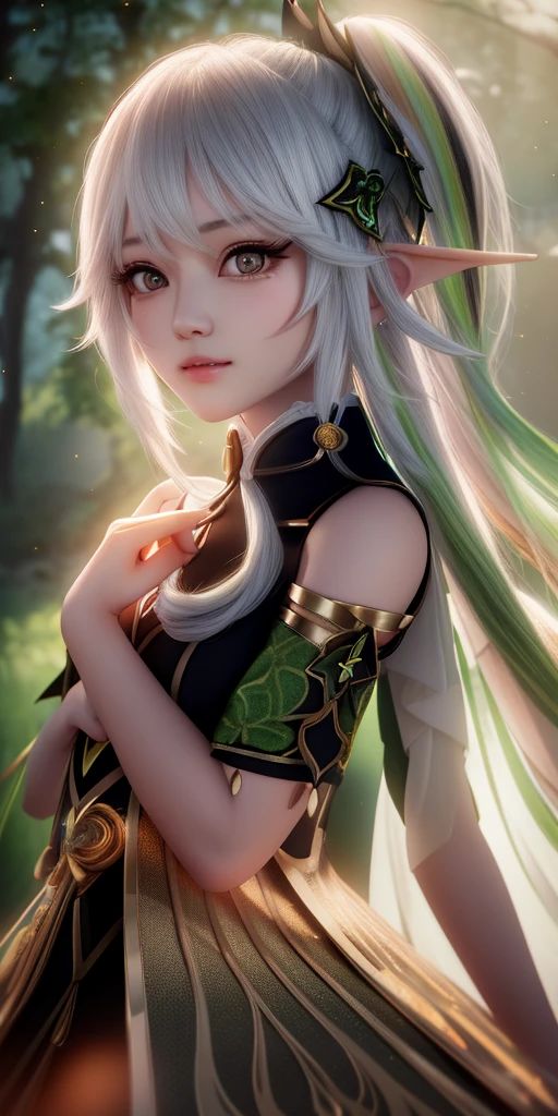 best quality, masterpiece, High resolution, 1 Girl, Solitary, Nashida_Genshin Impact, Cross-shaped pupil ,Tyndall effect,Reality, Dark Studio, Edge lighting, Two-tone lighting,(High Detail Skin:1.2), 8K uhd, DSLR camera, soft light, high quality, Volumetric Lighting, frank, photo, high resolution, 4k, 8K, Bokeh, masterpiece, best quality,