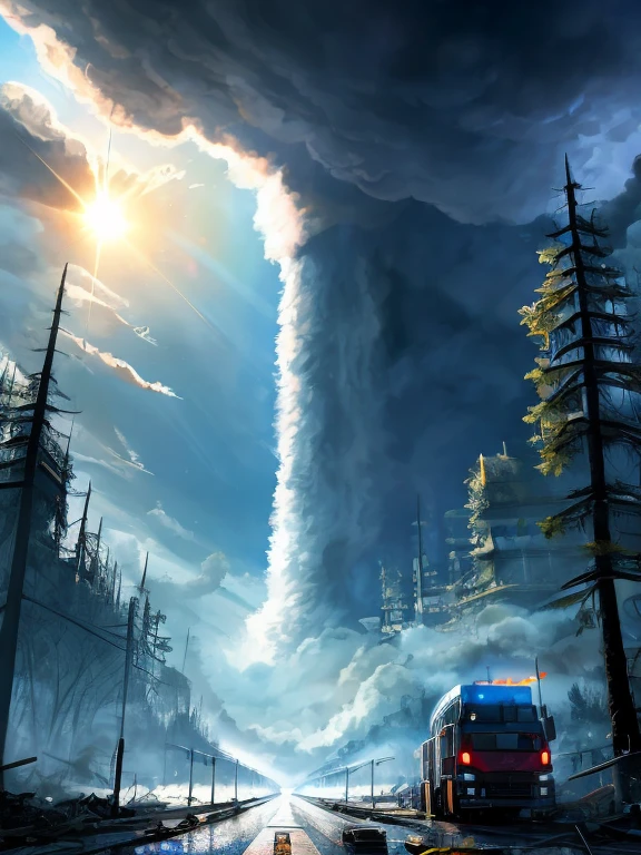 epic movie poster, big huge laboratory as the main focus , forest background,fluffy clouds in the sk, trending on artstation, highly detailed, fine detail, intricate, (lens flare:0.9), (backlighting:0.9), (bloom:0.9), [Style-Micro::10], laboratory, laboratory in the forest in a huge disaster, disaster movie, lots of fire and disaster 