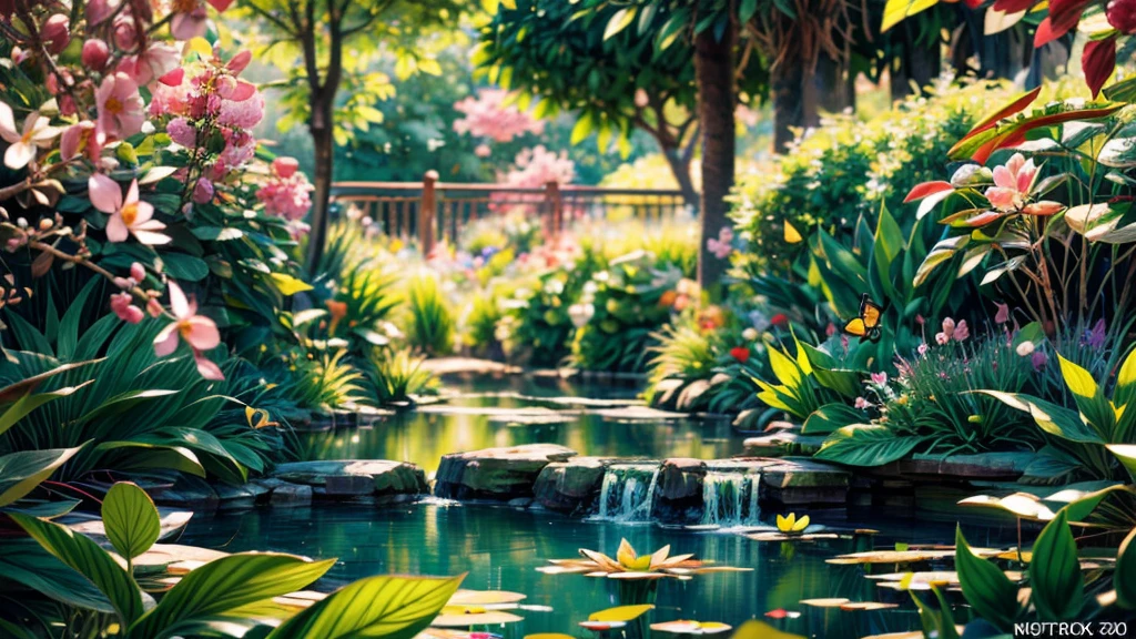 (best quality,4k,8k,highres,masterpiece:1.2),ultra-detailed,(realistic,photorealistic,photo-realistic:1.37),Monet style,beautiful garden,pond,one girl
medium: oil painting
Additional details: colorful flowers, lush green trees, sparkling water, vibrant butterflies
Color palette: vibrant and pastel colors
Lighting: soft, natural sunlight filtering through the trees, creating a gentle play of light and shadow