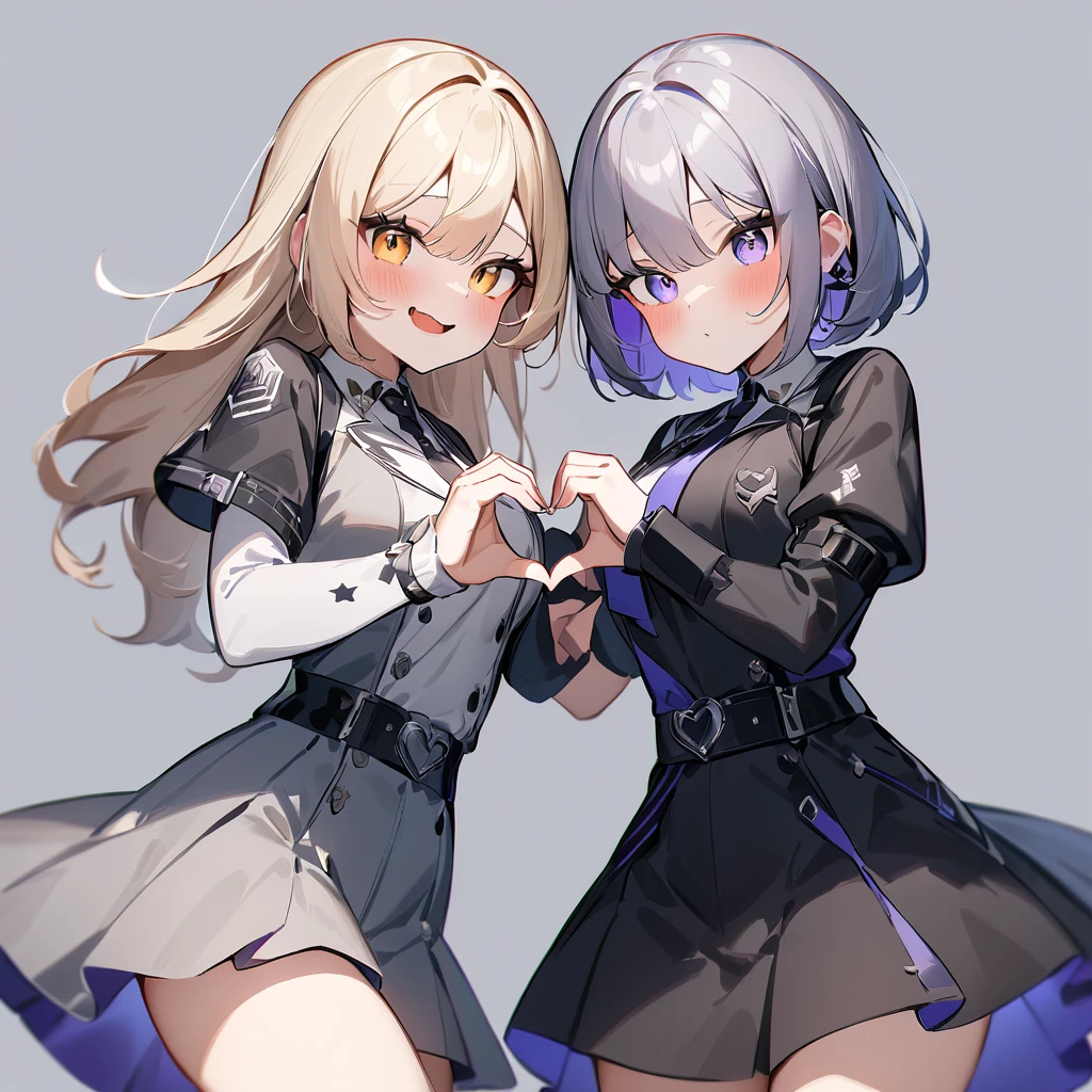 General Details: very detailed, very high resolution, exceptionally high resolution, exceptionally detailed, best quality, 3D artwork, perfect lighting and shading, perfect work, 1 girl, beautiful hands, perfect hands
Not NSFW (Not Safe for Work): (nsfw:-1.5)
Clothing: clothing, (simple dark grey pleated short skirt:1.4), (shiny gold-buckled black leather belt:1.3), (dark blue bow tie:1.2), short sleeves, white shirt, white buttoned shirt
Facial Expression: small smile at the corner of the mouth, very sly eyes
Pose: standing, modeling, looking at the viewer
Character Traits: slender, kawaii, perfectly symmetrical face, soft pinkish cheeks, super cute girl, super cute face, exceptionally detailed eyes, exceptionally detailed hair, extremely cute, extremely beautiful
Background: stargazing field, night, dark, deep depth of field, exceptionally detailed background
Additional Physical Traits: large B-cup breasts, wide hips, large thighs, beautiful long legs, , short
Hairstyle: (ahoge:1.2), (short bob with see-through bangs), one side ponytail on the left, hair between the eyes, pale yellow hair with white tips, bright purple eyes.