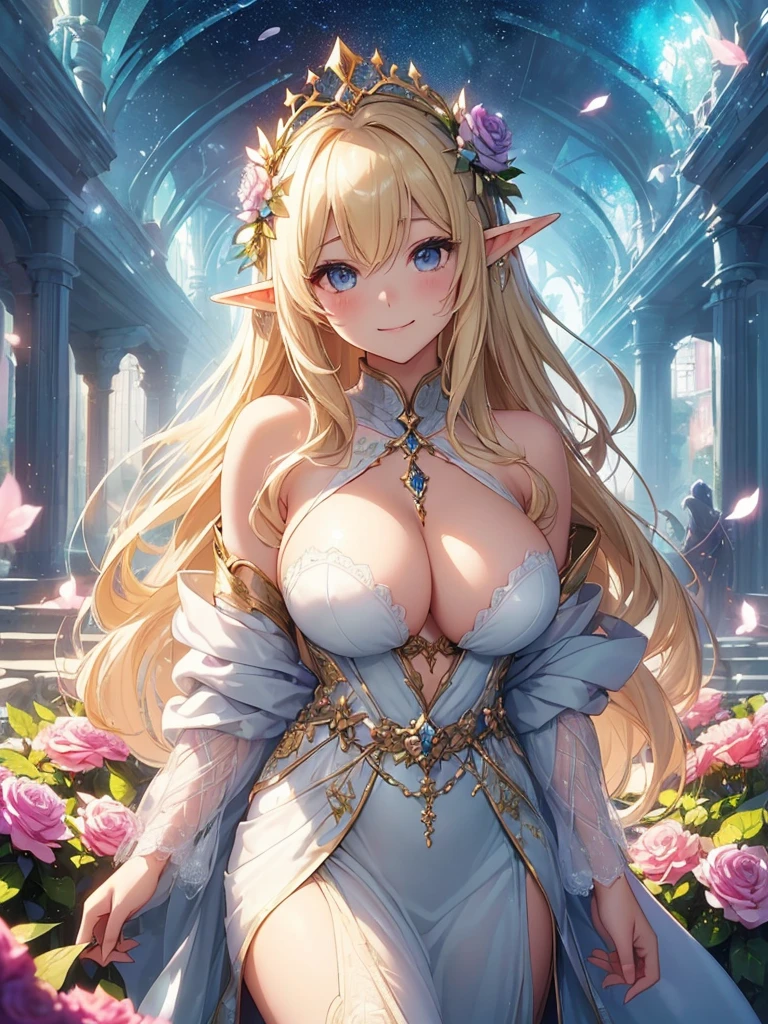 最high quality、1girl ELF
NP: worst quality ,flower fractal art,
rule of thirds composition,
beautiful glow,
romanticism,
the most beautiful form of chaos, various colors, entangled flower, Particle,magical gentle light,smile,sexy,Image quality、masterpiece、Beautiful Face、Super beautiful elf girl((22 year old office lady with big breasts、Bust 90,Beautiful long ironed hair、blonde、height: 165cm。、sexy、Esbian、、high quality、、background((星nullスキー)))、ビジュアルart、Written boundary depth、、Elf Ears、、Lightのmagic、universe、Happy smile、穏やかなLight、Elven Forest、elegant、ticker beautiful decorative、、magic、Light、 null、Beautiful tiara、、myth、nsfw.nude、Pink Rose、A kind smile、wonderful、舞い散るflowerびら、Spectacular landscapes、Beautiful Landscape、universeのmagic、magic陣、magicのLight、Fantasy、flower、super REALITY、Dancing happily、、Grow Fantasy、、mysteryのLight、、Elven Nation、 たくさんのflower、、art、art,mystery,Ultra-high resolution,sexy、