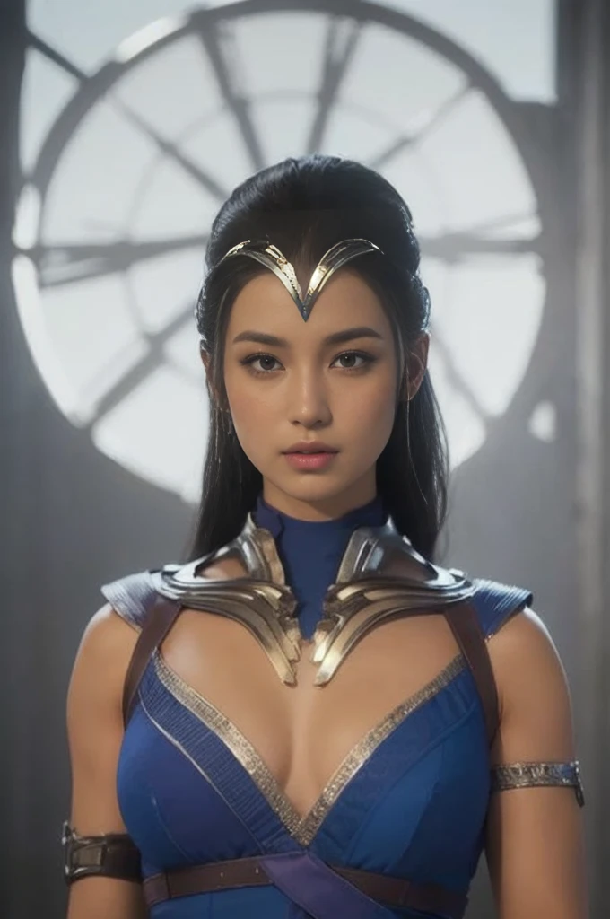 Kitana, (melhor qualidade,ultra-detalhado,Realista:1.37), lindo rosto detalhado,Simetria perfeita,corpo perfeitamente modelado,Maquiagem perfeita,cores vivas,studio lighting