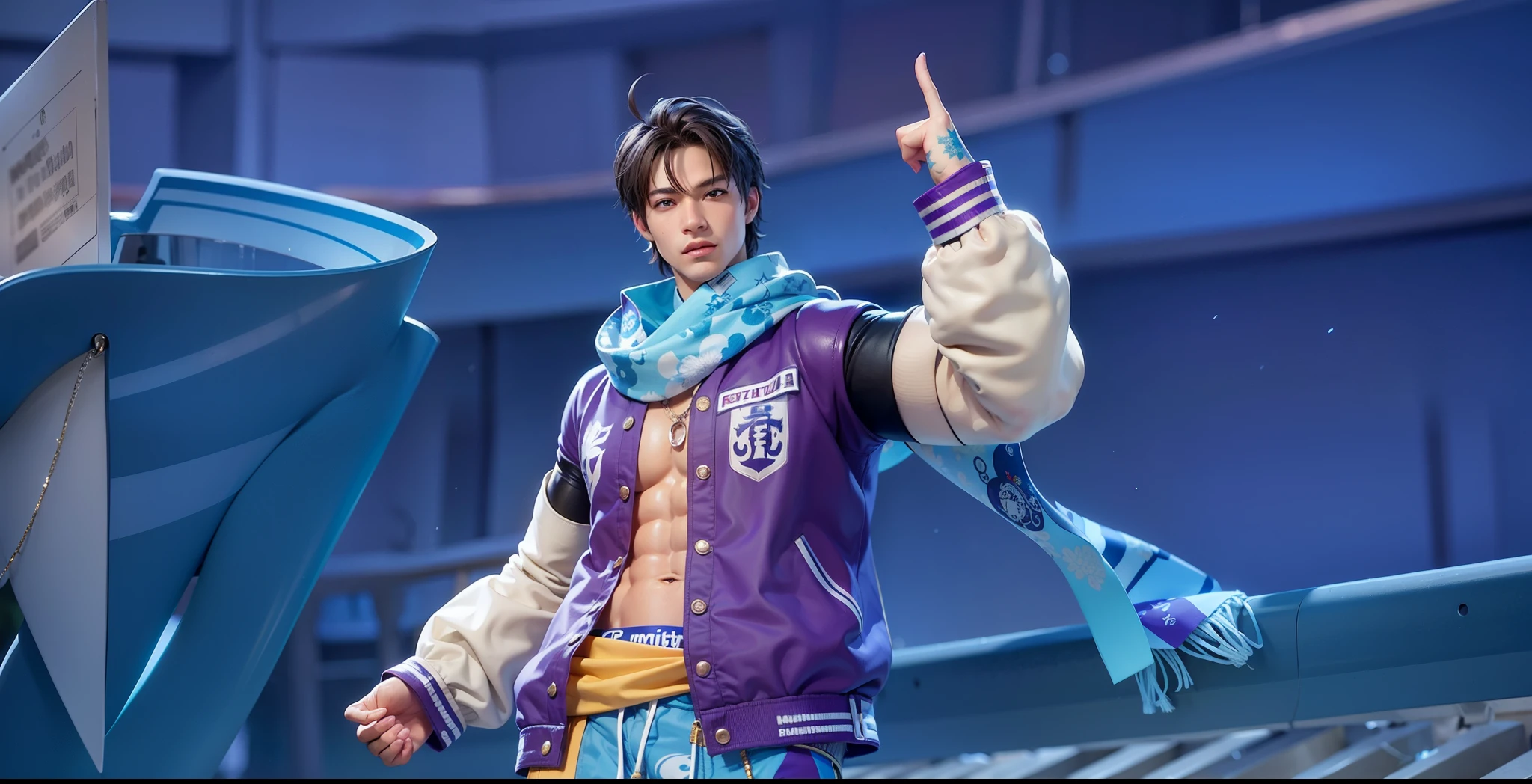 Best quality, masterpiece, detailed skin texture, detailed clothes texture, detailed face, super detail, 8k, intricate detail, 1 boy, The color doesn't change, Muscle guy, 1 guy