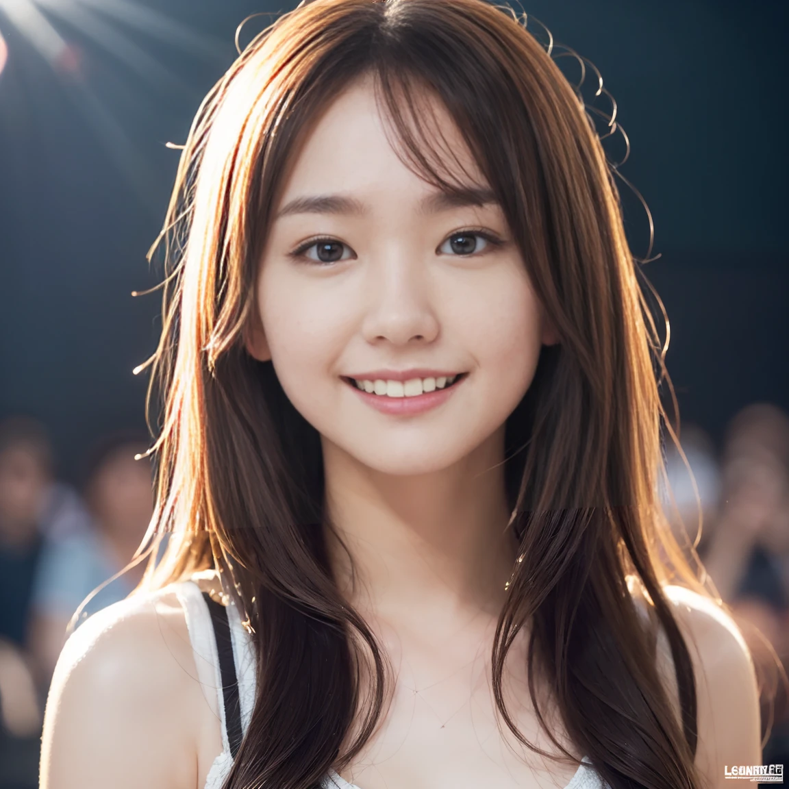 (Look directly at the audience:1.5),(大きなsmile:1.2)32k, masterpiece, RAW Photos, highest quality, Realistic, Highly detailed CG Unity 32k wallpaper, Written boundary depth, Cinematic Light, Lens flare, Ray Tracing, (Very beautiful face, Beautiful Lips, Beautiful Eyes), Complex and detailed face, ((Highly detailed skin)) 1 girl, Deep Shadow, Cute Japanese Girl, Super Idol, 1 girl,(smile:1.3), Clear Eyes, Front shot, (Pale skin), (Big eyes:1.2), I&#39;m looking forward to, (Brown Hair), Thick thighs, (Japanese School Uniform:1.1),(Double Iris:1.3),Long eyelashes,(White panties:1.2),Balanced and elegant facial features,(Small Mouth:1.1),Droopy eyes, Chubby ass, Big Hips