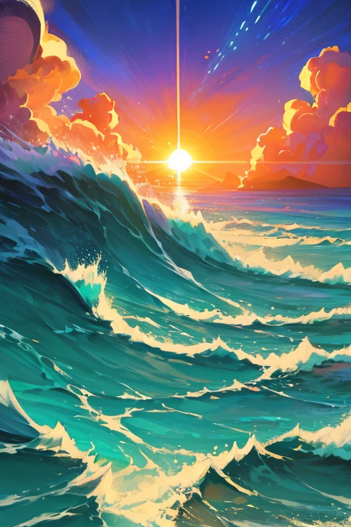 Hyper realistic 8k, ultra detailed, (Best Quality digital illustration Masterpiece of planet Earth in outer space), ((No Man)), (Beautiful planet Earth Illustration), (Beautiful Shore full of treasure), (chests of treasure), (overflowing gold on the shore) ((Waves in the distance)), (Bright Sun), (Hyperdetail, Dynamic Camera), (Wide Angle), (Celestial Lighting), (Vivid Colors and Saturation), (trending on artstation), ((beautiful sunrise)), (aqua colored water)