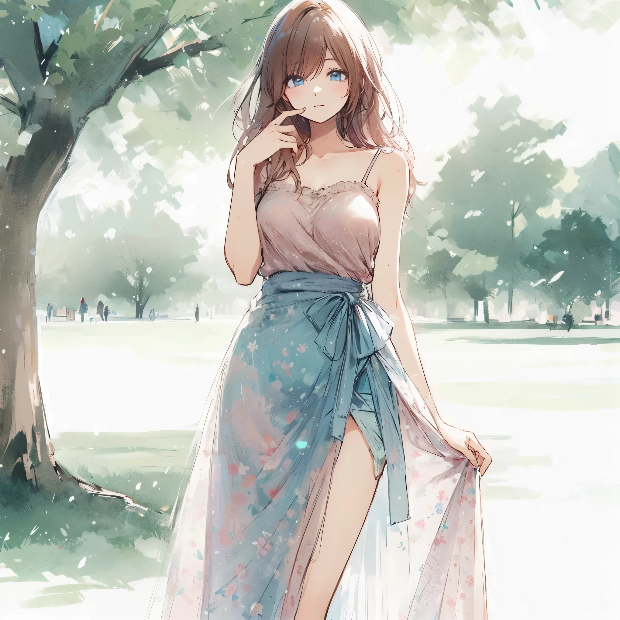 (best quality,4k,8k,highres,masterpiece:1.2),ultra-detailed,beautiful detailed eyes,A girl with beautiful eyes, everyone, beautiful anime girl, cute anime girl, smooth anime art, anime style, elegant colors, soft lighting, delicate beautiful sensitive eyes, very coquettish, (beautiful large breast:1.2)
