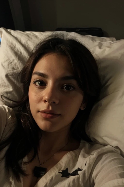 Crie uma foto da ana deitada na cama
