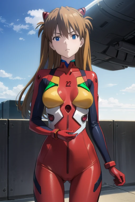 nsfw、show off nipple、((show off breast))Sugar Angle, Asuka Langley Soryu, (Soryu Asuka Langley:1.2), Long Hair, bangs, blue eyes, Brown Hair, hair ornaments,
break bodysuit, Pilot Suit, Plug Suit, (Red bodysuit:1.5), Interface Headset,
break outdoors, city, null, cloud, sun,
break looking at viewer, (Cowboy Shot:1.5),
break (masterpiece:1.2), highest quality, High resolution, unity 8k wallpaper, (figure:0.8), (Beautiful fine details:1.6), Highly detailed face, Perfect lighting, Highly detailed CG, (Perfect hands, Perfect Anatomy),