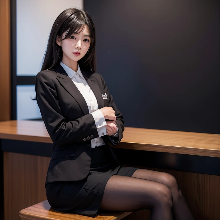 Alahed Asian woman in skirt and jacket posing for photo, Girl in suit, Japanese female fashion model, business suitを着ている, Girl in suit, wearing 黒のbusiness suit, business suitを着ている, gorgeous young Japanese women, beautiful south Japanese women, business suitを着て, wearing a black blazer, Japanese women, business suit, 黒のbusiness suit