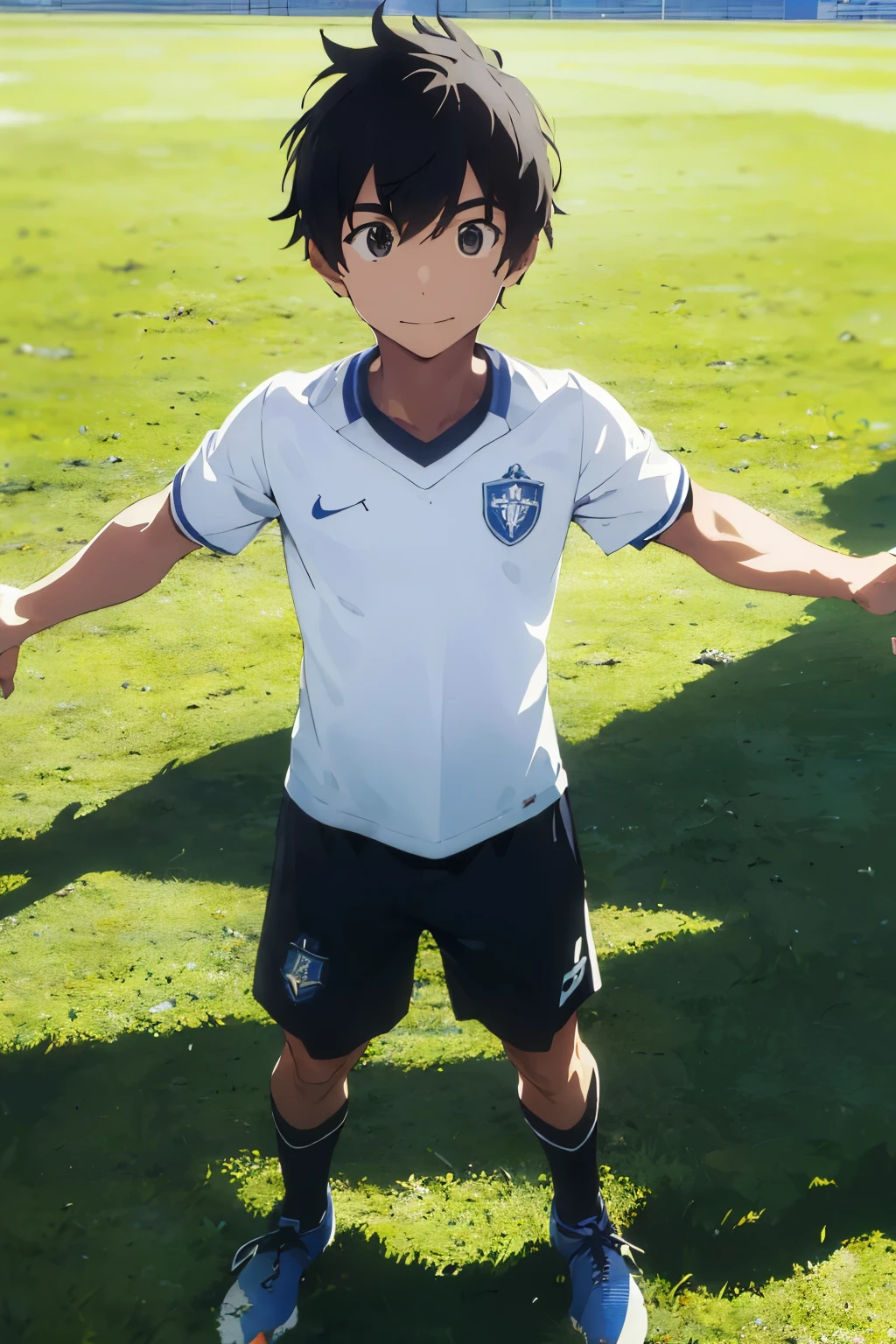 ((melhor qualidade)), ((Obra de arte)), (detalhado), um menino
sonhando em ser jogador de futebol
