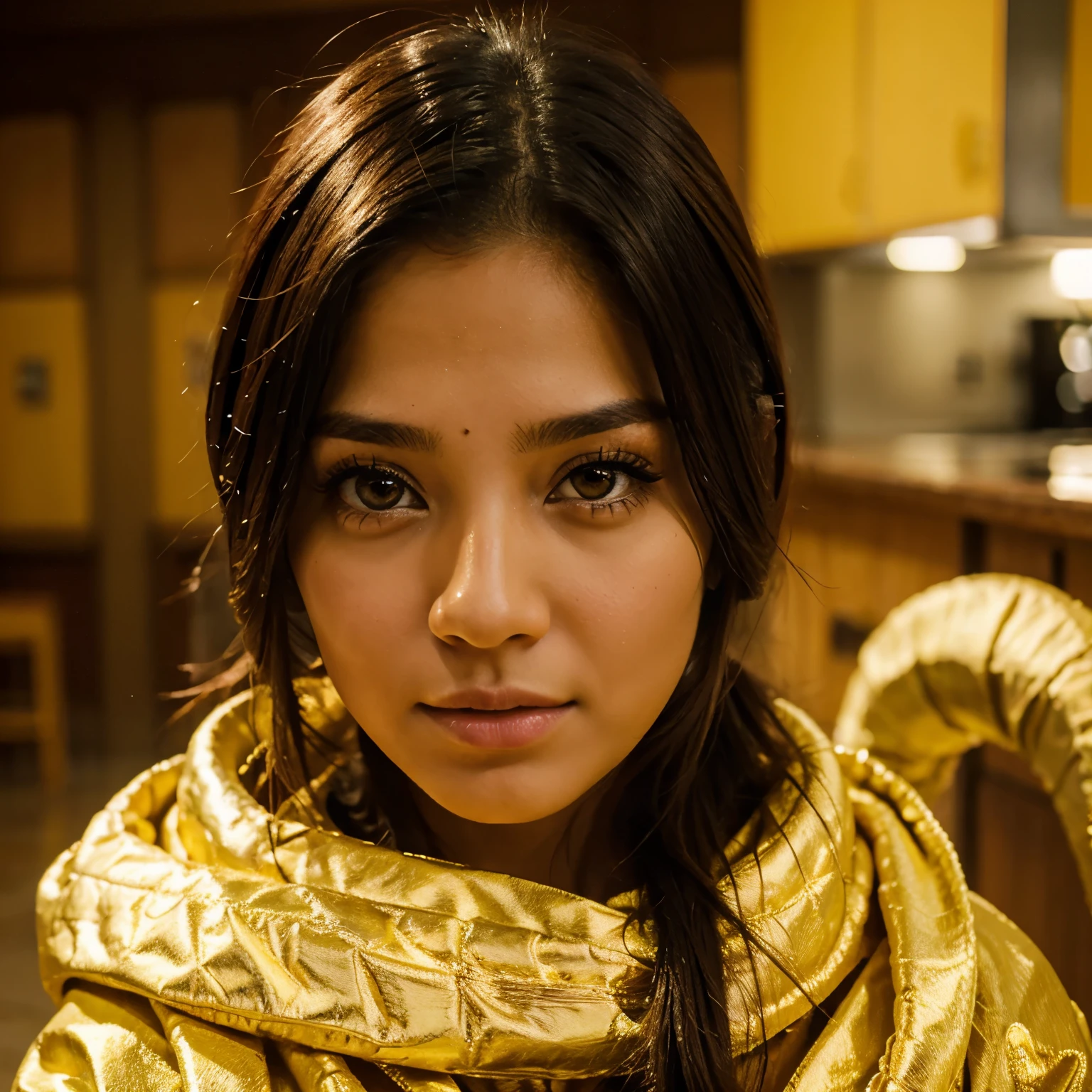 Chica millonaria ojos dorados