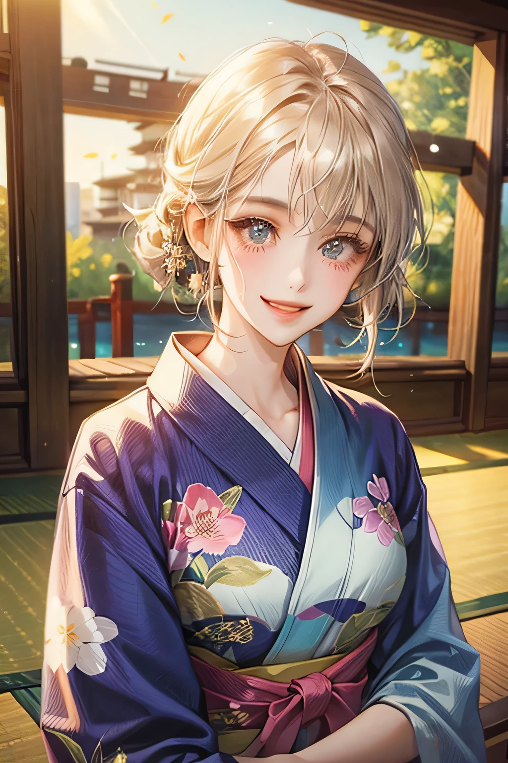Best Quality,Girl in yukata,smile