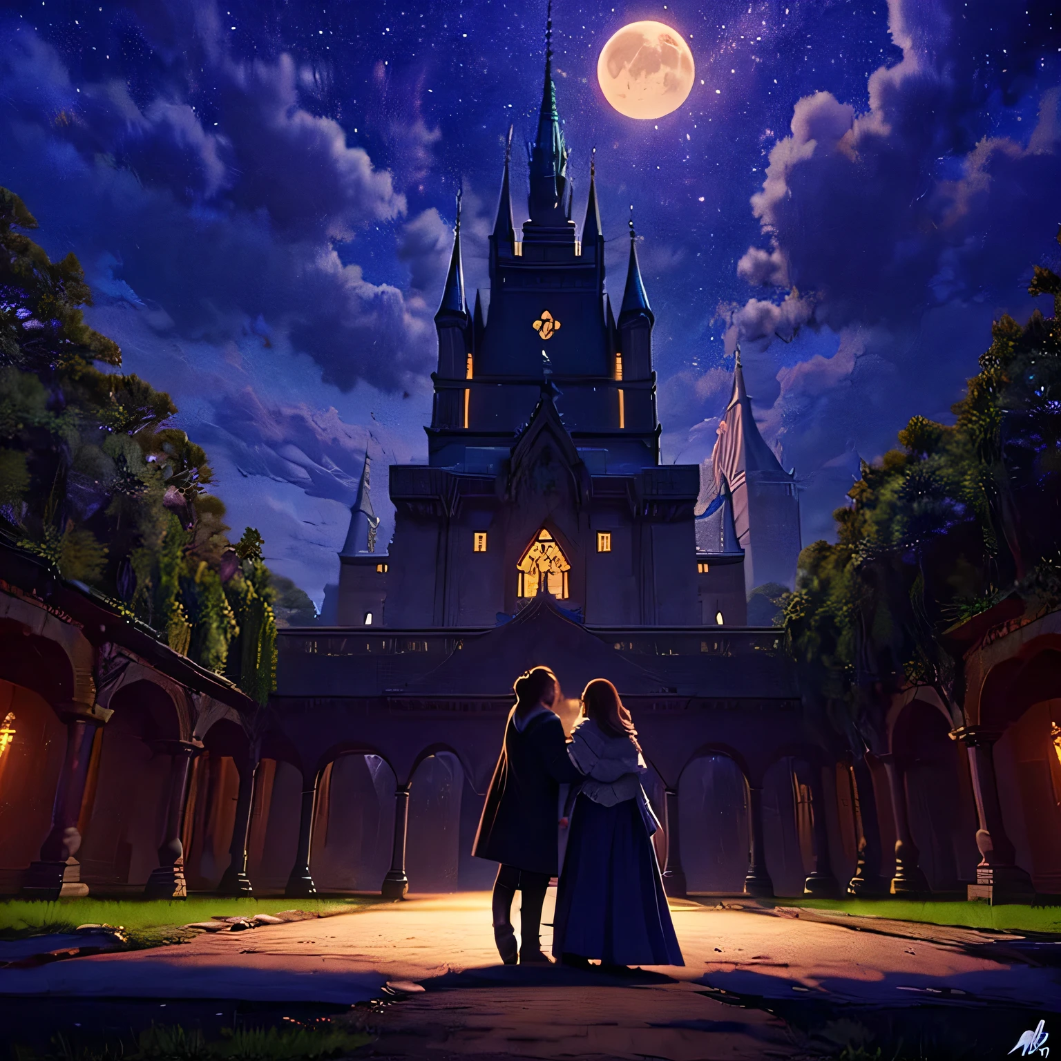 A Stunning 8K Masterpiece: The Ultra-Realistic Portrait of a Moonlit Castle
Nestled within a vast and tranquil pine forest, this breathtaking 8K portrait showcases an enchanting castle enveloped by the Mystic aura of the night. The imposing structure stands tall and proud, its ancient walls gleaming under the mesmerizing light of a full moon, casting dramatic shadows that dance across the cobblestone pathways. Stars twinkle in the velvety sky above, adding to the tranquil atmosphere. The intricate architecture of the castle is meticulously detailed, from the Gothic spires reaching towards the heavens to the delicate