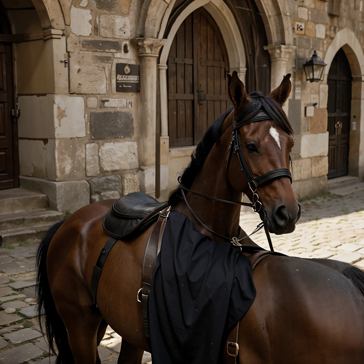 Cavaleiro medieval esqueleto preto
