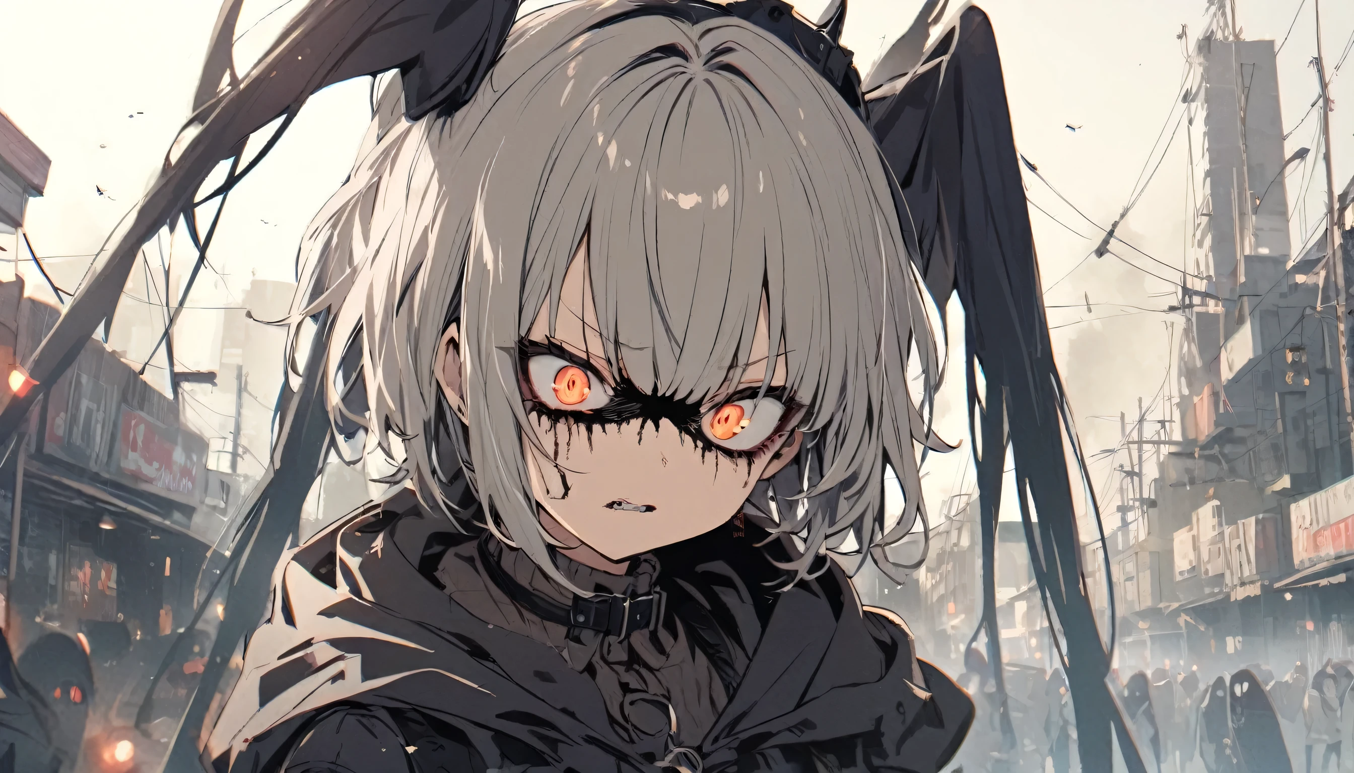 girl,cool, 1 person, Creepy