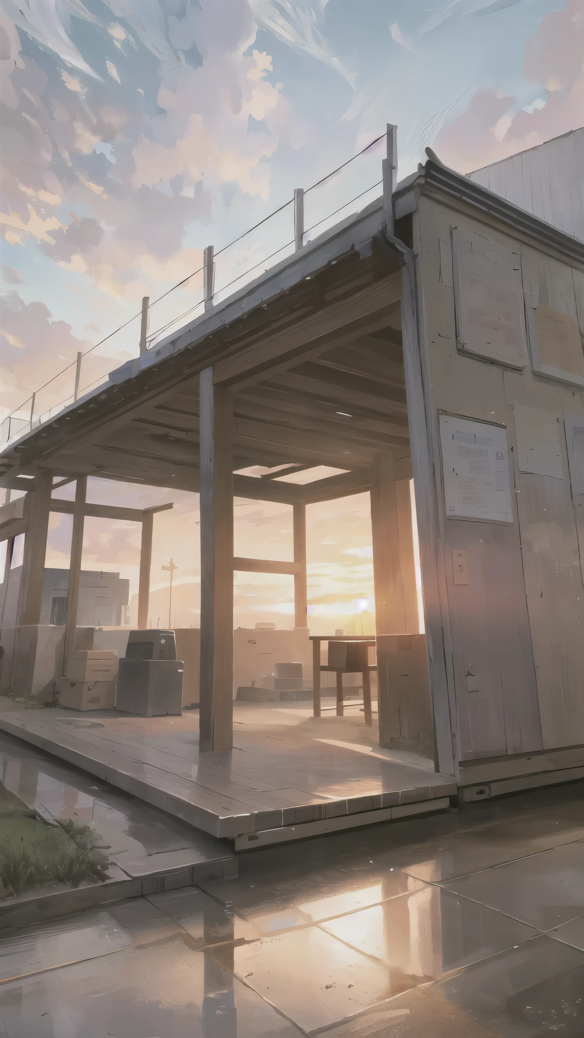 highres, imagination, (realistic), clear skies, composition, sunset, (hdr:1.5), outdoors, intricate details,