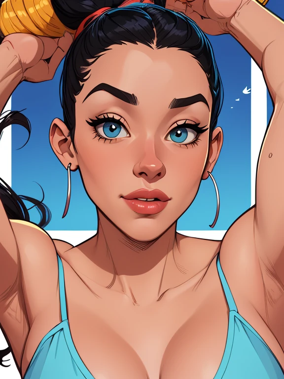 Beautiful portrait mode pose Cartoon character in dynamic pose two women together Jenna Ortega wandinha Adamms om 1,60cm on the left and along with a symmetrical body and beautiful breasts, corpo bem definido, delicado e sensual, estilo de desenho animado, digital illustration Jenna Ortega wandinha Adams Portrait mode