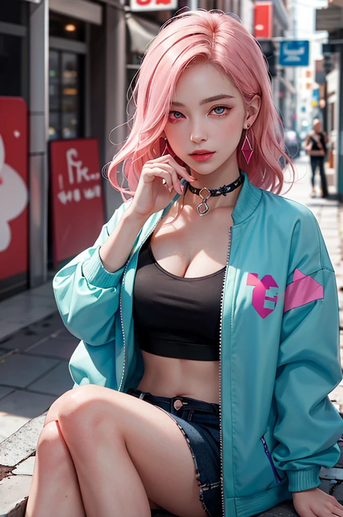(masutepiece), (Best Quality), Realistic, Photorealism, 1girl in, Beautiful Girl, Perfect face, Perfect body, Sexy, (((Only pink MA-1 jacket is worn)))、(((Do not close the zipper))),(( No bra, Braless)), Smile、(Taut)、Toned waist、fascinating butt、(((Don't wear panties)))、(((Wearing MA1 jacket only)))、Wearing a pistol holder on the thigh、Smile full of happiness、Attractive pretty woman、Detailed cute big blue eyes、Detailed cute face、complexion with good blood circulation、pink cheek、Medium Hair、(((stick out)))、 (Pink )、(((The upper body is almost naked,)))、(((Pubic hair is visible in the crotch)))、(((Lower body naked)))、(((Panoramic view of the lower body)))、(((Trying to hide the crotch with your hands)))、Big beautiful blue eyes、Lots of patches and stickers on the jacket、Realistic、reallistic、((Realistic Women))、(molesting:1.8)、beauitful face、Dress like KPOP、grabbing on breasts、(Park at night:1.2)、grab the ass、multiple men around her grabbing her breasts、grabbing on breasts、Multiple hands、masterpiece、top-quality、ighly detailed、molesting、Crowd of men、Crowd Surfing、face very realistic、Very realistic eyes、very large crowd of men around her、Who grabs her body々、breasts squeezed、 molesting、masterpiece、top-quality、ighly detailed、1girl in、Multiple hands、grabbing ass with crazy crowd、grabbing on breasts、men all around her、Squeeze the body、many people grabbing breasts、getting beat up、Extremely wet and sweaty、crying how bright、(No women in the crowd:1.5)、