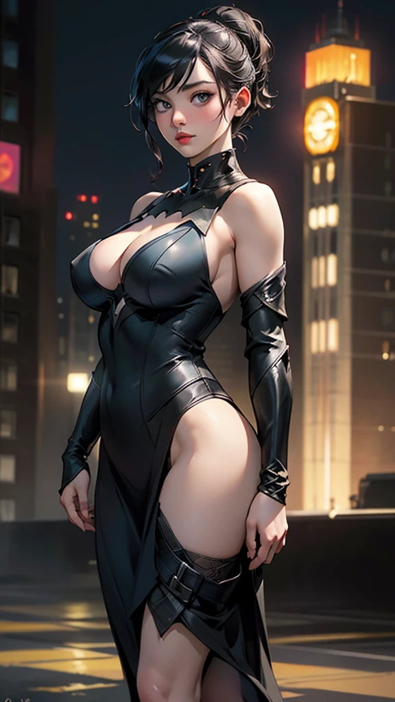 ((masterpiece, highest quality, High resolution, Realistic, to be born, 8k wallpaper)), (Huge and stunning goddess shot, Very hot and sexy, Amazing beauty, Perfect balance, Beautiful body, Slim body beauty: 1.4), 夜の街のスカイラインを見下ろす屋上に立つBatman, Gotham city background, nighttime in Gotham city, Gotham city, 映画Batmanから, Gotham city double exposure, Gotham city style, Batmanのフィルムスチル, metropolis filmic Gotham city, サイバーパンクBatman, Batman映画の静止画, Batman映画ではスチルシネマティック, Gotham setting, Batman, Gotham,