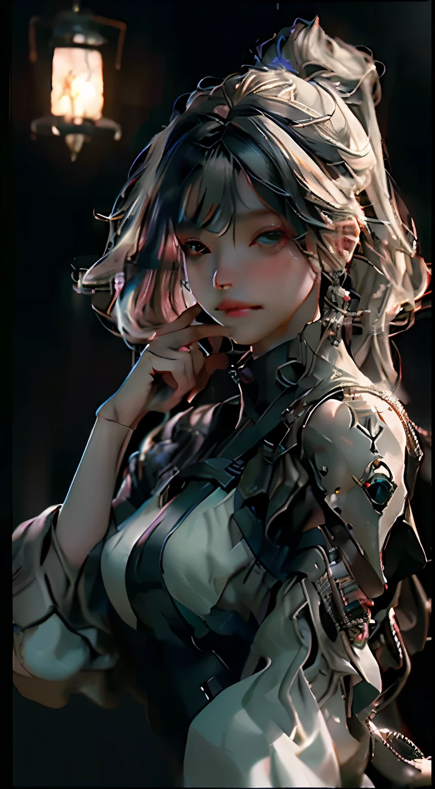 ((best quality)), ((Masterpiece)), (details:1.4), 3D, Image of a beautiful cyberpunk woman.,hdr (high dynamic range),Ray tracing,NVIDIA RTX,Excellent resolution,Not true 5,subsurface scattering,PBR surface,After processing,Anisotropic filtration,depth of field,Maximum clarity and clarity,multi-layered surface,Albedo and Specular Maps,surface shading,Accurate simulation of light-material interactions,perfect proportions,Octane rendering,Two-tone lights,wide aperture,Low ISO value,white balance,Third rule,ไฟล์ RAW 8K,