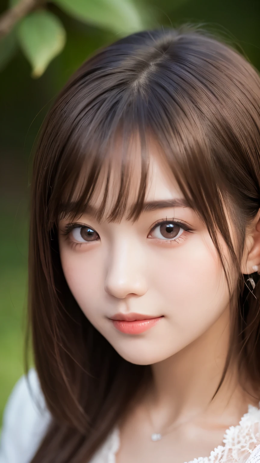 Big Breasts、Bold and sexy pose、smile、natta、Raw photo、(((The ultimate beauty portrait)))、((Glowing Skin))、1 girl、17 year old Japanese girl、Bright expression、((Short brown hair))、(Cleavage)、(See-through lace front opening)、((Big eyes that shine like jewels))、Glossy, lustrous skin、eyeliner、Beautiful Bangs、Hair between the eyeasterpiece、highest quality、Ultra-detailed、Film Light、Intricate details、High resolution、Very detailed))、Detailed Background、8KUHD、Digital SLR、Soft Light、high resolution、Film Grain、FujifilmXT3 、Shallow depth of field、Natural soft light、Gods、Glamorous Bust