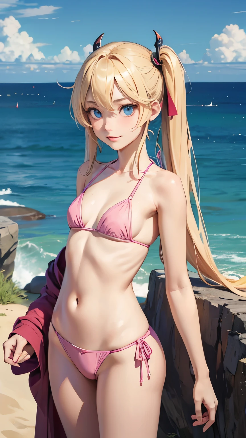 happy face expression, playfully body posture, swimming action, swimming in the pool, (wearing a bikini, swimming underwear:1.5), comics,fantasia,marvel e DC, swimming pool, standing, dungeon background, dmeshimarcil, choker, belt, capele