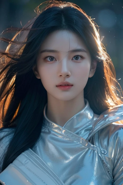 8k, masterpiece, RAW photo, best quality, photorealistic, extremely detailed CG unity 8k wallpaper, Cinematic Light, Lens Flare, Ray tracing, (extremely beautiful face, beautiful lips, beautiful eyes), intricate detail face, ((ultra detailed skin) 1Girl,light and shadow, assassin girl, radom 4 hairstyles, random super smart assassin costumes, smart, cool, icy but beautiful eyes, no smile