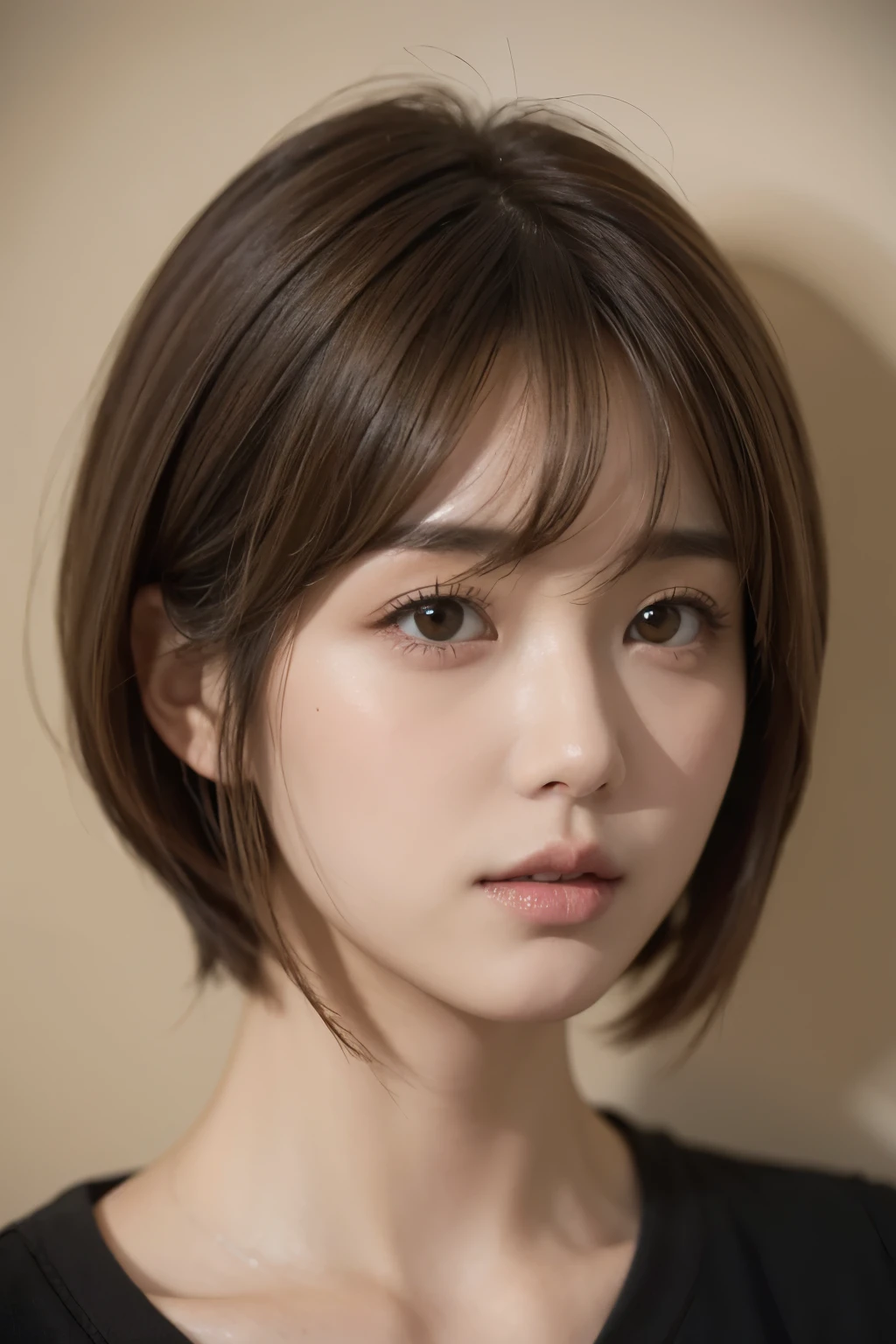 Shortcuts Light Hair Japanese Pause Real Wall Look away round face