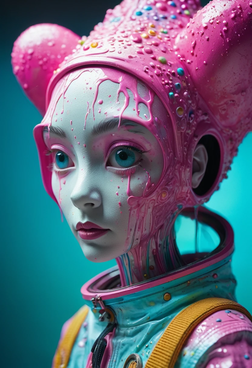 8K, ARTISTIC photogrAphy, best quAlity, mAsterpiece: 1.2), A (potrAit:1.2) Don Bluth Style ASTRONAUT Cthulhu pink Toon Doll, full body RAW candid cinema, cyan hair, 16mm, color graded portra 400 film, remarkable color, ultra realistic, sad admosphere, dark lighting, oppressive atmosphere, depressive colors, kodak portra 400, photograph,r, Natural Light, Pinhead lighgts, blur reflection, Brush Strokes, Smooth, abstract, Splatter, Oil On Canvas, rainbow colors, fractal isometrics details bioluminescens : a stunning realistic photograph of wet bone structure, 3d render, octane render, intricately detailed, titanium decorative headdress, cinematic, trending on artstation | Isometric | Centered