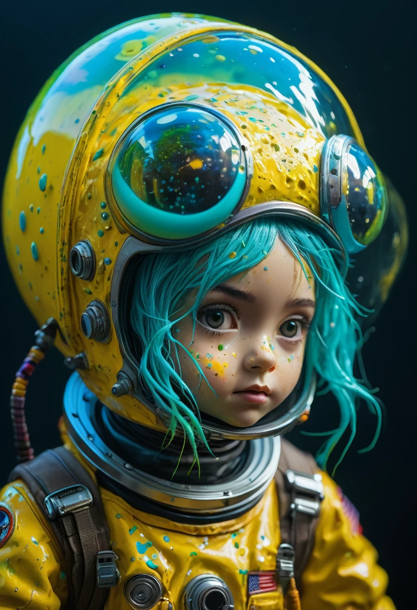 8K, ARTISTIC photogrAphy, best quAlity, mAsterpiece: 1.2), A (potrAit:1.2) Don Bluth Style ASTRONAUT Cthulhu yellow Toon Doll, full body RAW candid cinema, cyan hair, 16mm, color graded portra 400 film, remarkable color, ultra realistic, sad admosphere, dark lighting, oppressive atmosphere, depressive colors, kodak portra 400, photograph,r, Natural Light, Pinhead lighgts, blur reflection, Brush Strokes, Smooth, abstract, Splatter, Oil On Canvas, rainbow colors, fractal isometrics details bioluminescens : a stunning realistic photograph of wet bone structure, 3d render, octane render, intricately detailed, titanium decorative headdress, cinematic, trending on artstation | Isometric | Centered