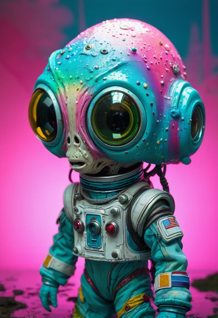 8K, ARTISTIC photogrAphy, best quAlity, mAsterpiece: 1.2), A (potrAit:1.2) Don Bluth Style  ASTRONAUT Cthulhu pink Toon Doll, full body RAW candid cinema, cyan hair, 16mm, color graded portra 400 film, remarkable color, ultra realistic, sad admosphere, dark lighting, oppressive atmosphere, depressive colors, kodak portra 400, photograph,r, Natural Light,  Pinhead lighgts, blur reflection, Brush Strokes, Smooth, abstract, Splatter, Oil On Canvas, rainbow colors, fractal isometrics details bioluminescens : a stunning realistic photograph of wet bone structure, 3d render, octane render, intricately detailed, titanium decorative headdress, cinematic, trending on artstation | Isometric | Centered