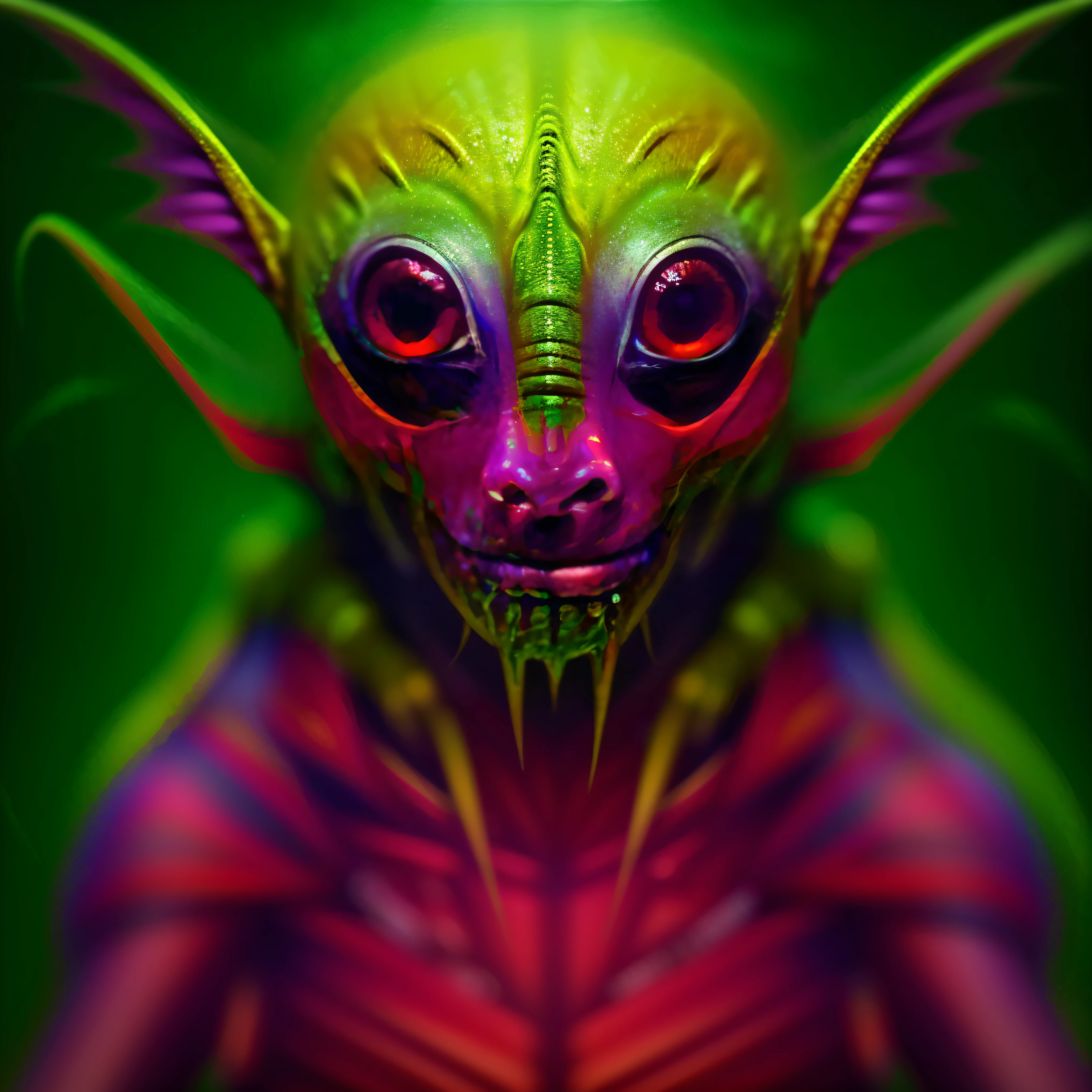 (best quality,ultra-detailed),portrait,illustration,creepy,orange color tones,soft lighting,detailed textures,cold expression,disturbing presence,[insect],[transformation],[horror]