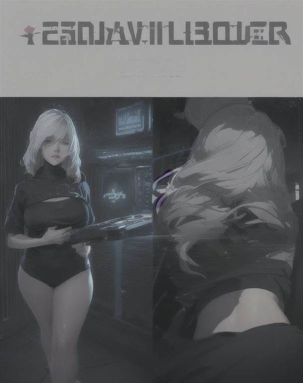 ((La mejor calidad)), ((obra maestra)), (muy detallado:1.3), ..............3D, Beautiful (cyberpunk:1.3) Mujer hacker, peinado corto,pelo corto, Volver al visor, cabello grueso, Terminal de ordenador operativo, Pantalla montada en la cabeza, computer server, Pantalla LCD, fiber optic cable, Logotipo de la empresa, HDR (High Dymanic Range), Trazado de rayos, NVIDIA RTX, Super resolution, Irreal 5, Subsoil Scatter, Textura PBR, Post-procesamiento, Anisotropic filtering, profundidad de campo, maximum sharpness and sharpness, Texturas multicapa, Albedo y Highlight Maps, Sombreado de superficies, Accurate simulation of light-material interactions, proporciones perfectas, Renderizado de octanaje, duotone lighting, ISO bajo, balance de blancos, Regla de los tercios, amplia apertura, 8K RAW, efficient sub-pixels, sub-pixel convolution, glow particles, dynamic pose