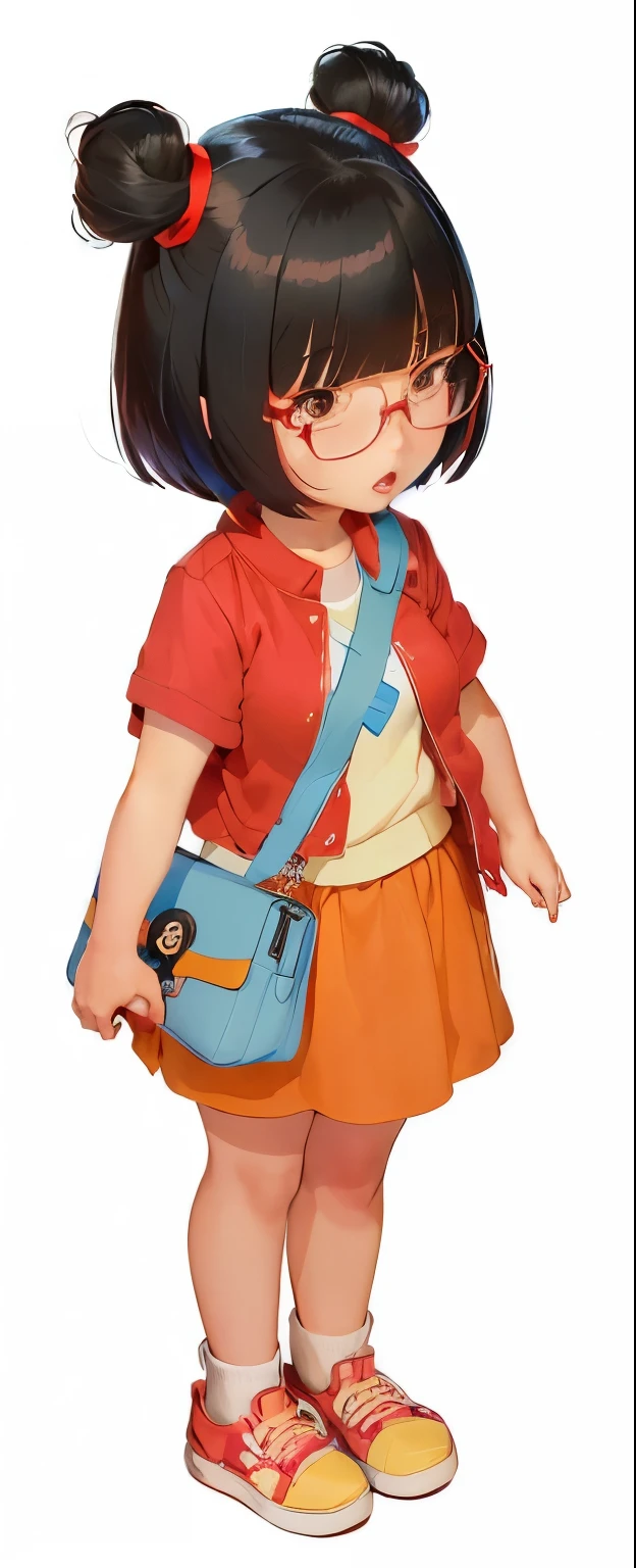 A cartoon girl with a blue purse and a red jacket, Blow blow, Official illustrations, Big show beauty, tina belcher, Dong Yizi, tina belcher as a real person, maya takamura, Akiko Takase, Iwakura Ren, Misty from Pokemon, Official Art, Chel, Spirited Away! Fujisaki