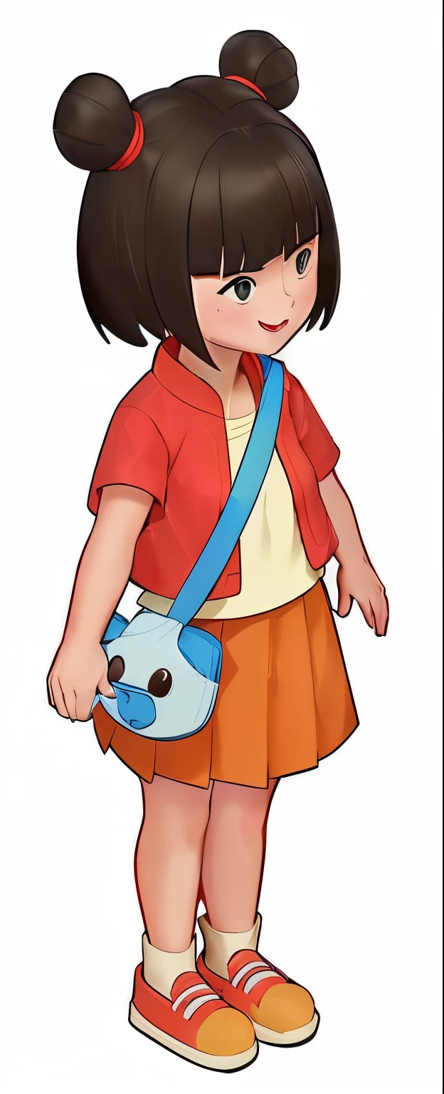 A cartoon girl with a blue purse and a red jacket, Blow blow, Official illustrations, Big show beauty, tina belcher, Dong Yizi, tina belcher as a real person, maya takamura, Akiko Takase, Iwakura Ren, Misty from Pokemon, Official Art, Chel, Spirited Away! Fujisaki