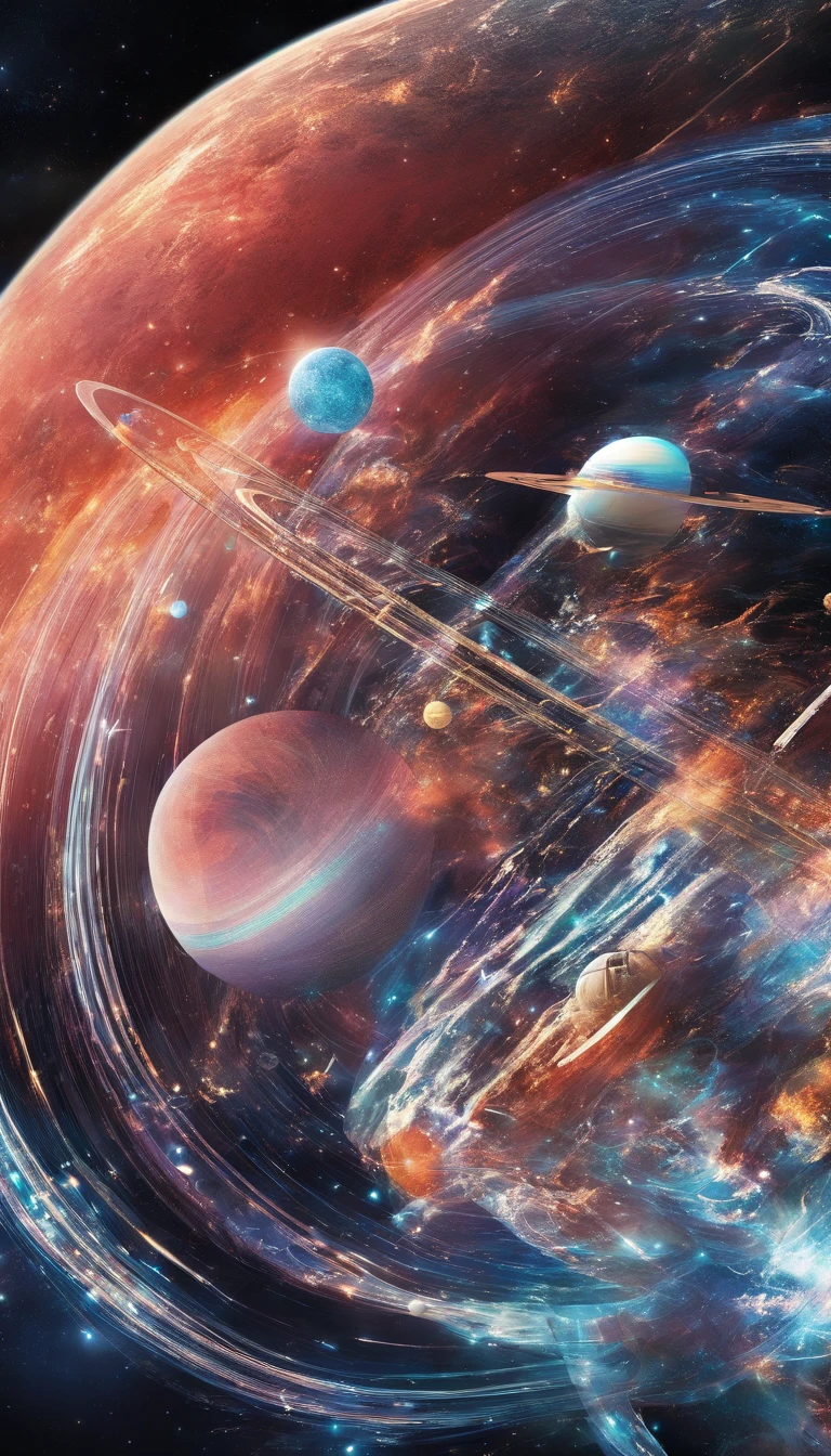 Planet Phantom, Planet with rings in the sky、Money、Shine、sun、universe、Chiharu Takahashi of Planet