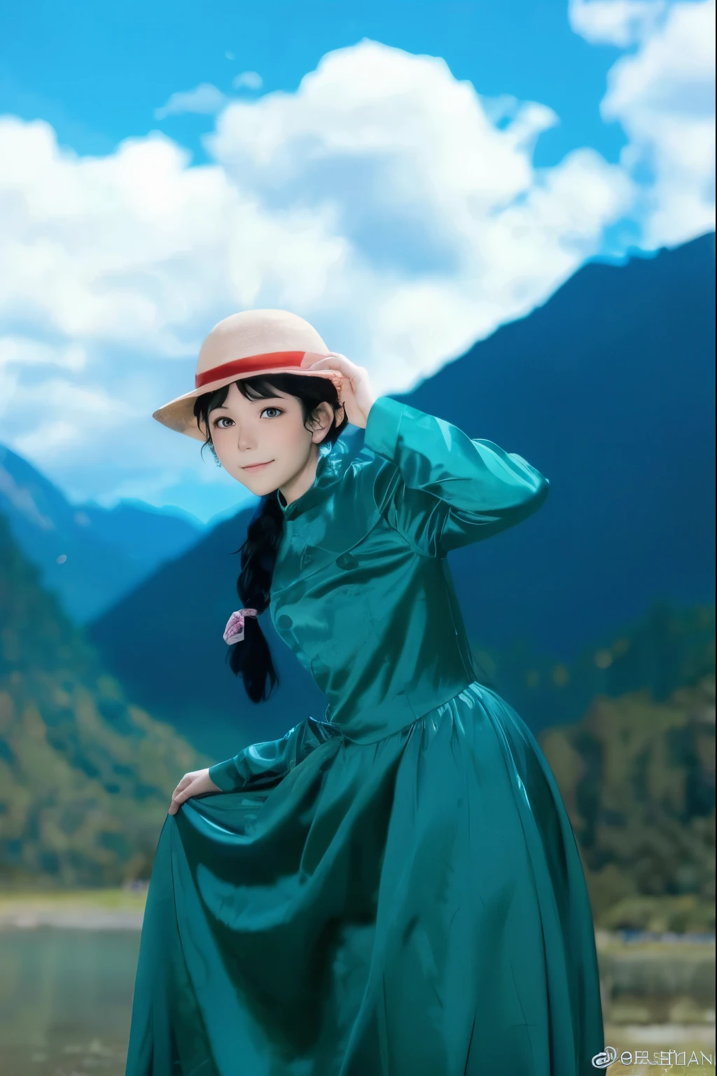 Ghibli, girl, howls moving castle, studio ghibli, smile, kawaii, beautiful, cute