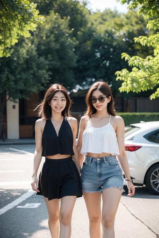 Two strong female besties