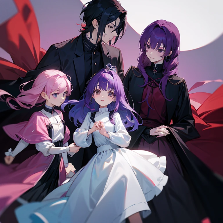 Ilumi zoldyck junto a Ichinose Shiki familia con hijos 